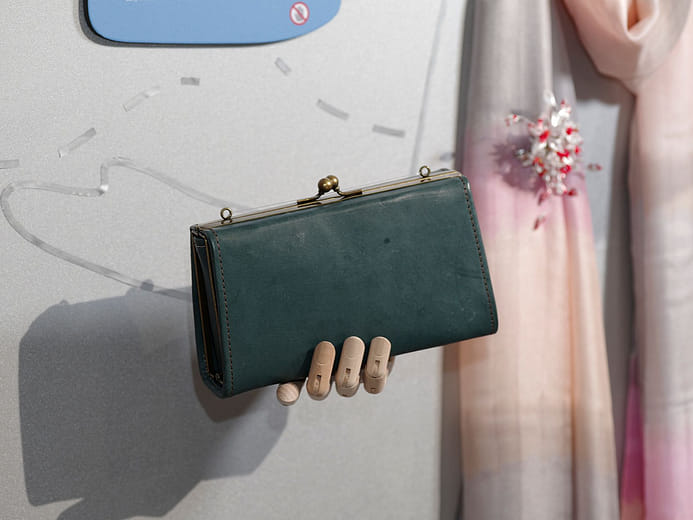 盒式口金包【大】─青碧	Clasp Case Bag(Large) - Teal