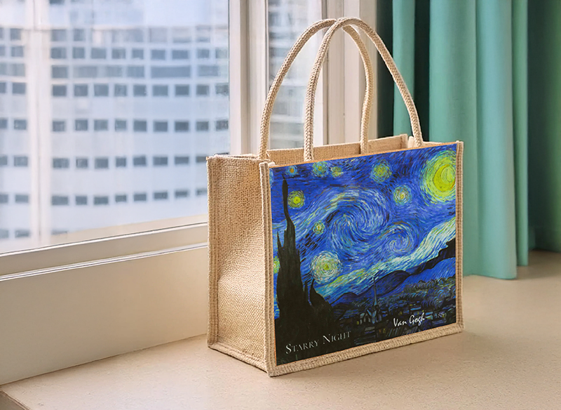 印象派棉麻提袋｜梵谷《星夜》 1 個