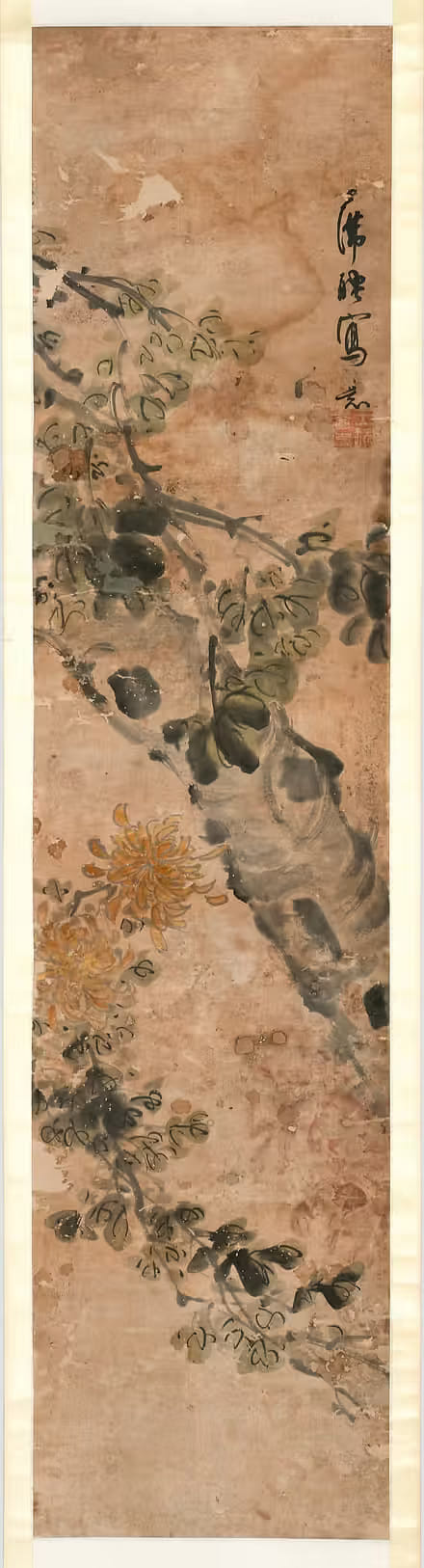 四時花木四條屏（部分）