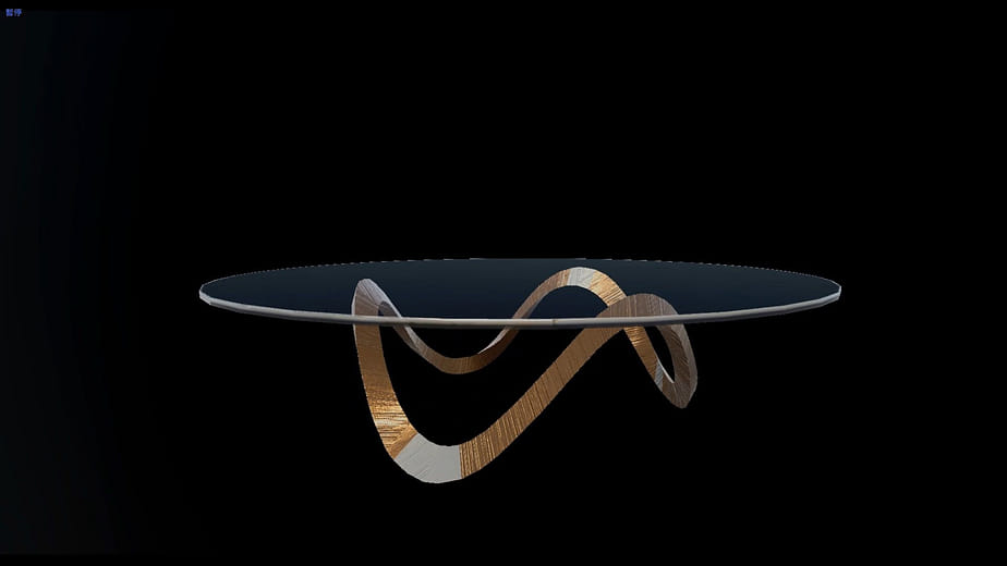 數位作品——纏花矮桌 Digital Winding thread craft Low Table