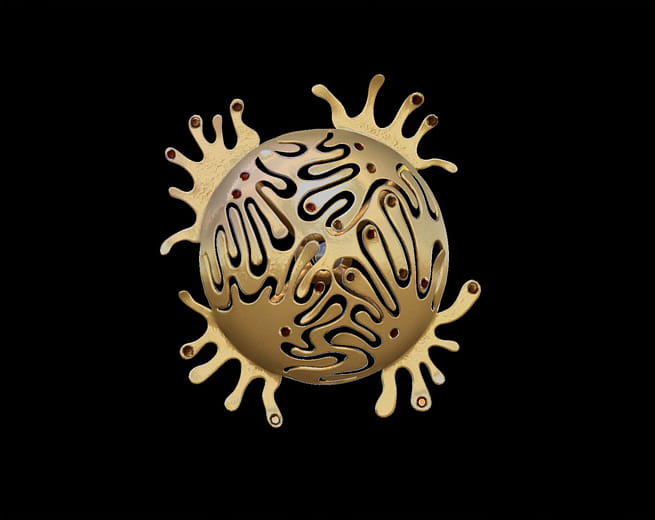 數位作品——搖錢樹壁燈 Digital Money Tree Wall Lamp