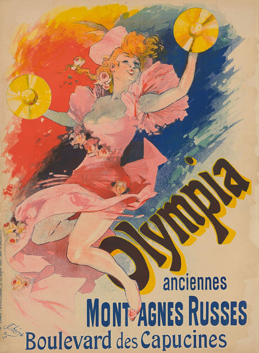 Poster for a concert at the restaurant "Olympia"