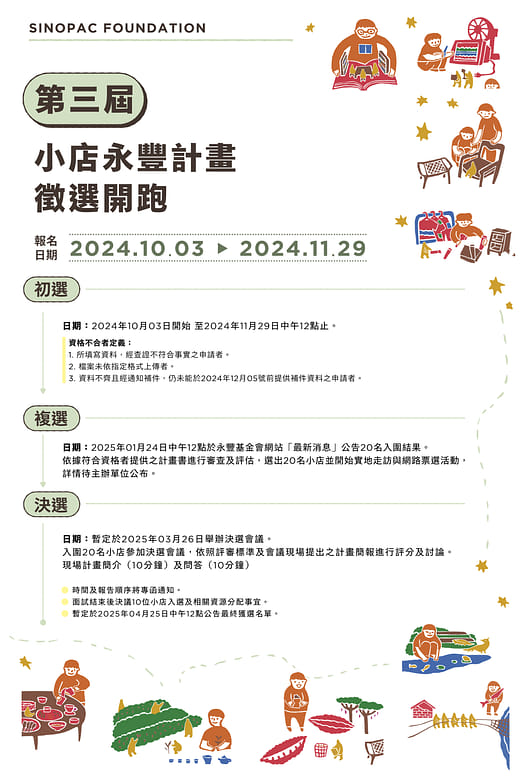 第3屆小店計畫徵選中