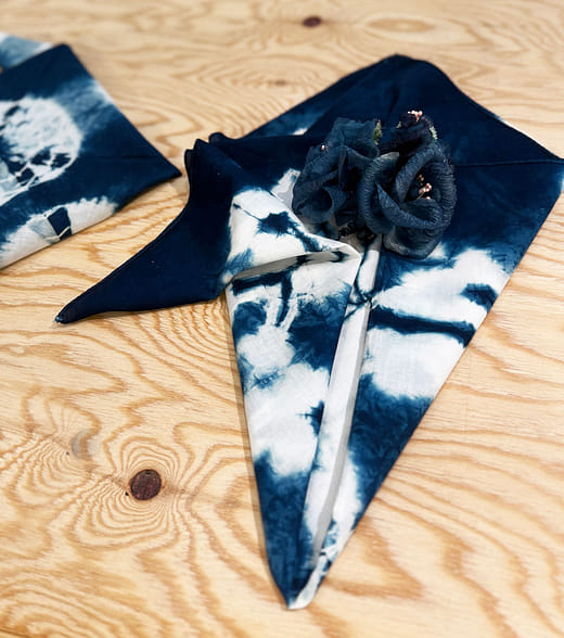 天然藍靛染色胸花