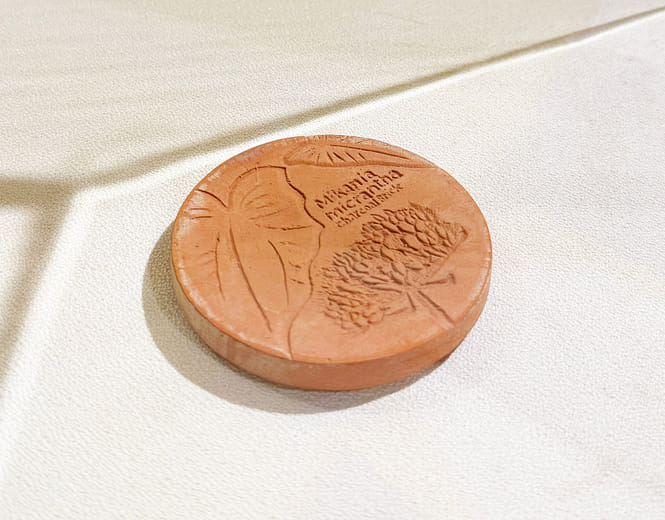 小花蔓澤蘭磚雕杯墊