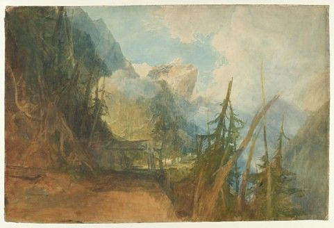 《阿姆施泰格和瓦森之間的聖哥達路，仰望羅伊斯山谷》