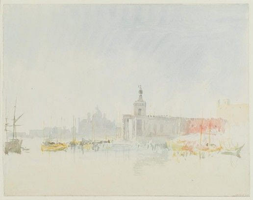 《威尼斯：海關大樓和遠方的奇特雷教堂 — 清晨》