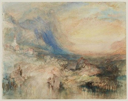 《戈爾道和遠方楚格湖：樣本習作》