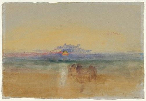 《威尼斯附近潟湖上的夕陽》