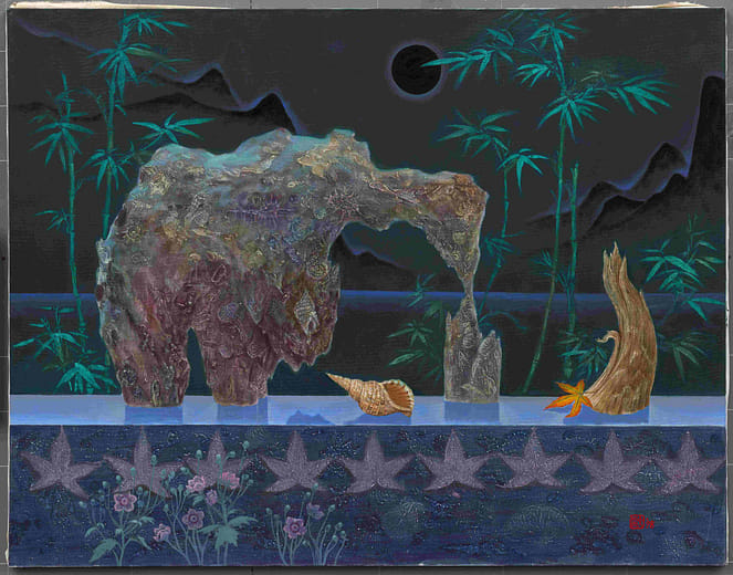 有月蝕的風景與靜物