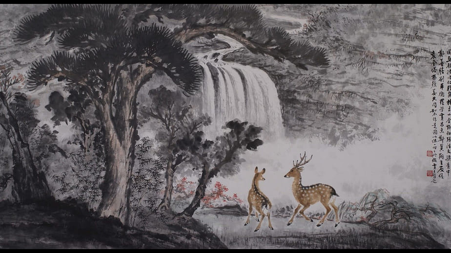 〈瀑臺雙鹿圖〉轉譯作品