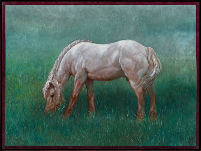 可汗的轉世神馬—溜圓白駿