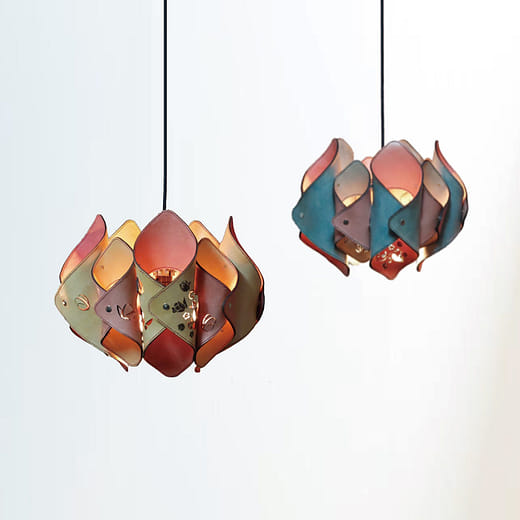 靜謐-皮革植物染氣氛燈具