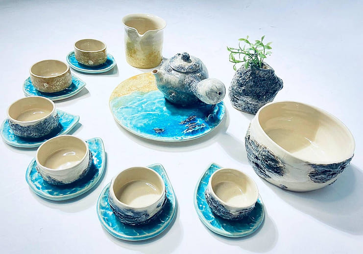 海兟-海岸景觀茶具設計