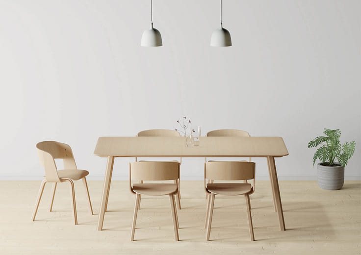 曲木組裝式餐椅 - Kurva