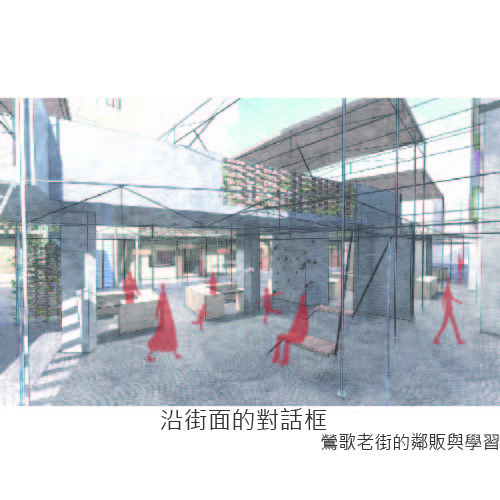 沿街面的對話框 - 鶯歌老街的鄰販與學習