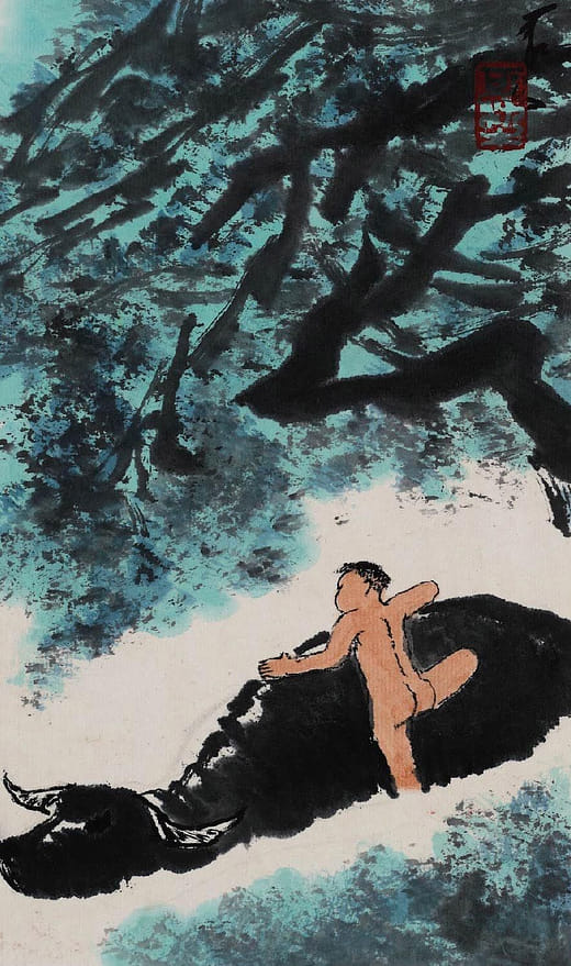 十牛圖冊頁Ten Buffalos