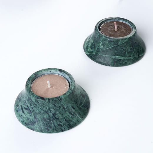 蛇紋石燭台 Serpentine Candle Holder