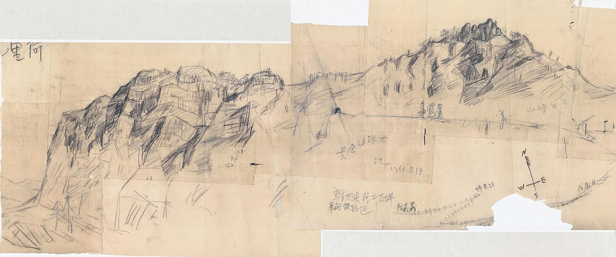 阿里山全景速寫圖 Panoramic Sketch of Alishan