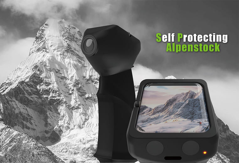 科技登山杖 - self protecting-alpenstoc