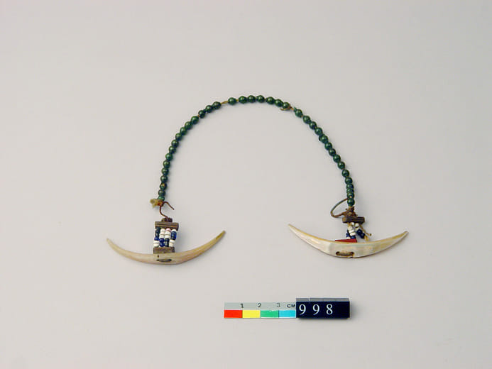 夜光螺珠串耳飾