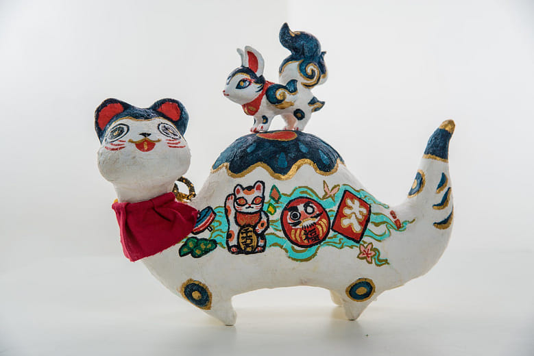 鄕土玩偶犬張子雷龍與幻狐