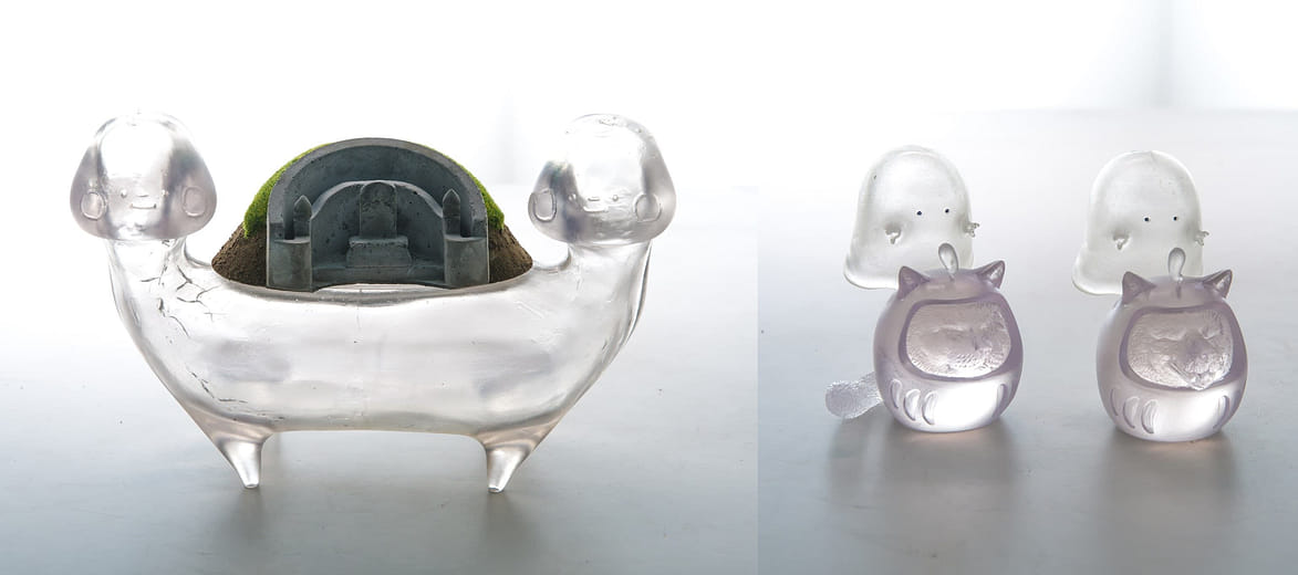 雙頭龍公墓 -貓達磨背後靈-柴犬達磨背後靈