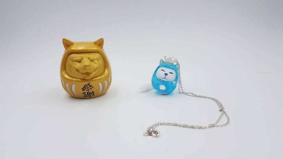 開運水晶達磨貓項鍊