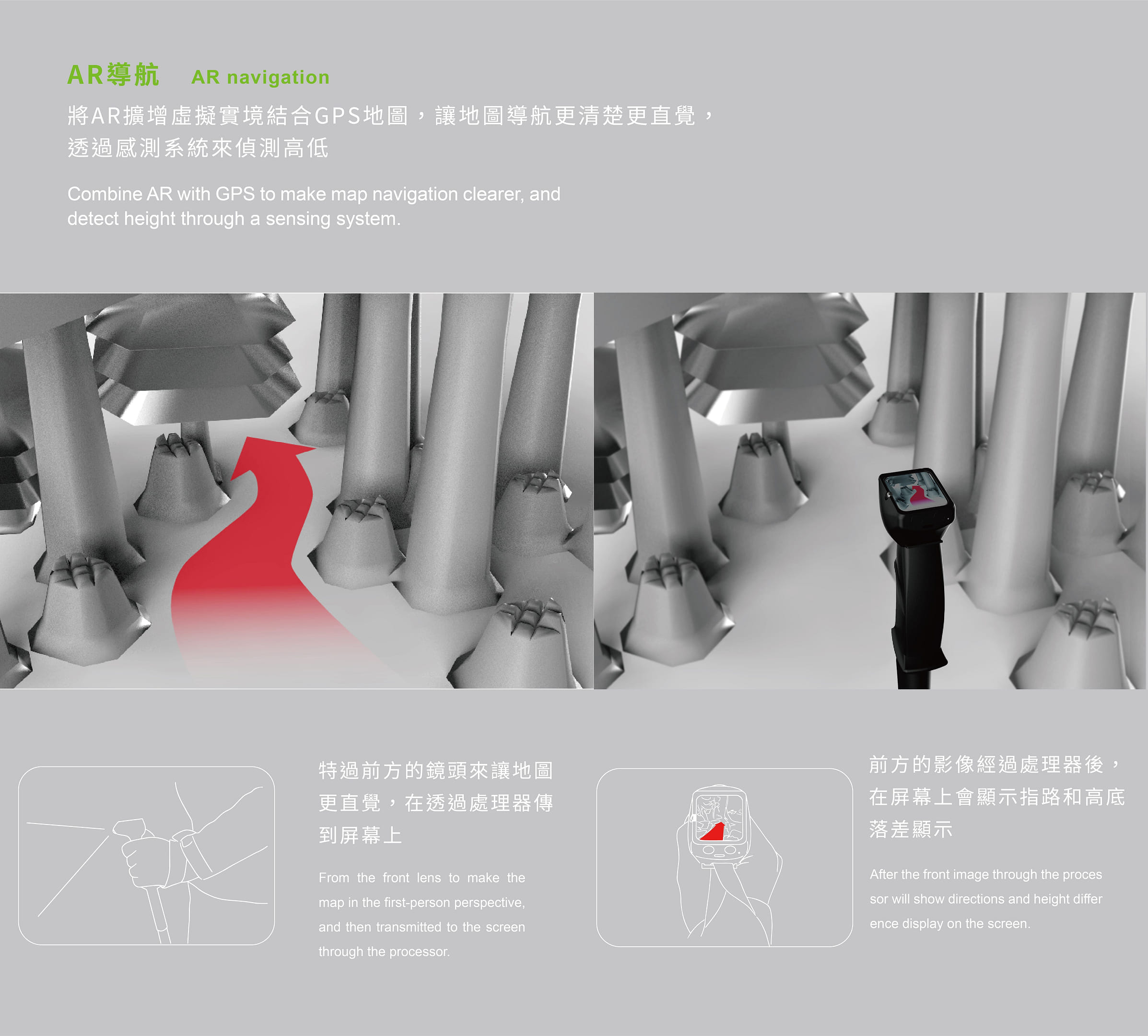 科技登山杖 - self protecting-alpenstoc