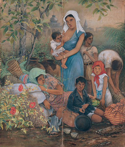 達魯拉克的難民（比島作戰從軍紀念） Refugees in Tarla