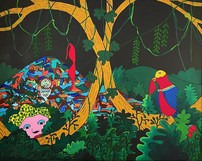 在叢林的鸚鵡與夢露03