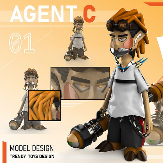 AGENT C 沙漠戰士 潮流玩具設計