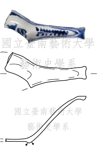 纏枝花草青花瓷湯匙