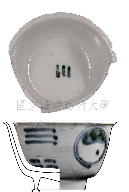 八卦太極紋青花瓷小碗