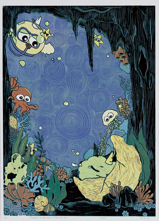 Flooded in the ocean I teared up.