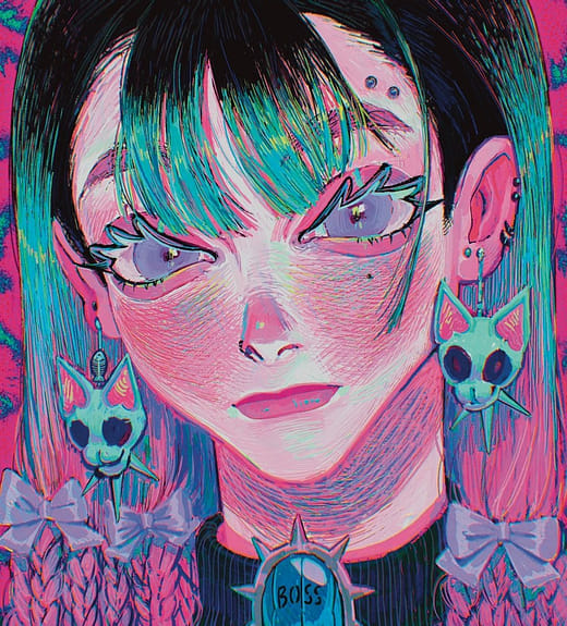 深粉紅