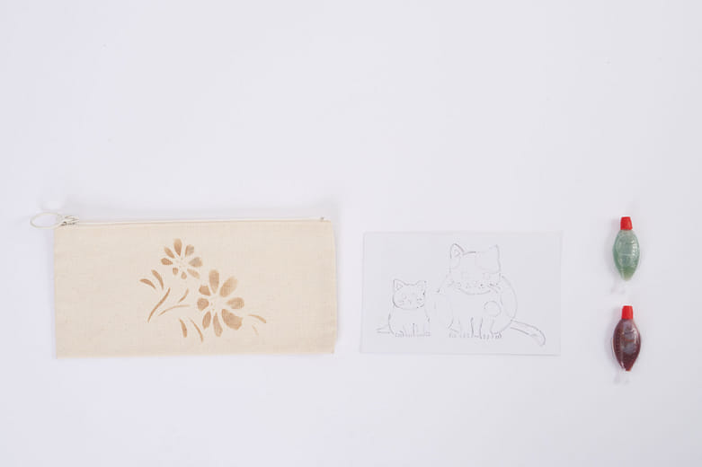 絹染筆袋 Silk-Dyed Pencil Case