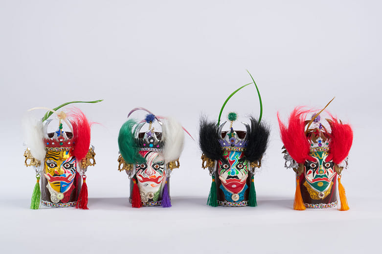 紙塑臉譜~官將首筆筒 Paper-Sculpted Facial Mask – Guan Jiang Shou Pen Holder