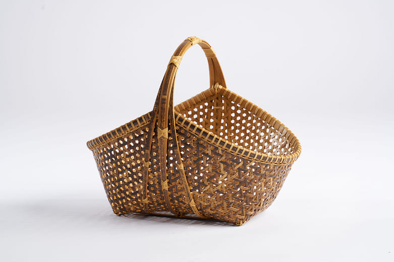 斑竹風車編提籃 Spotted Bamboo Pinwheel Woven Basket