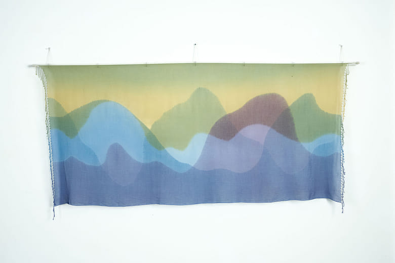 山鄉組曲 -天然藍靛多層次疊染棉圍巾 Mountain Suite – Naturally Indigo-Dyed Layered Cotton Scarf