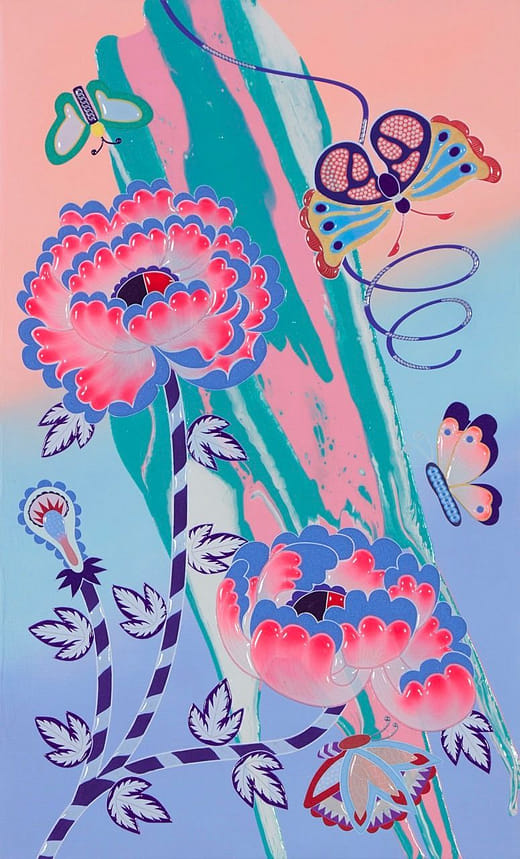 流動牡丹M8＃2 Flowing peony M8 #2