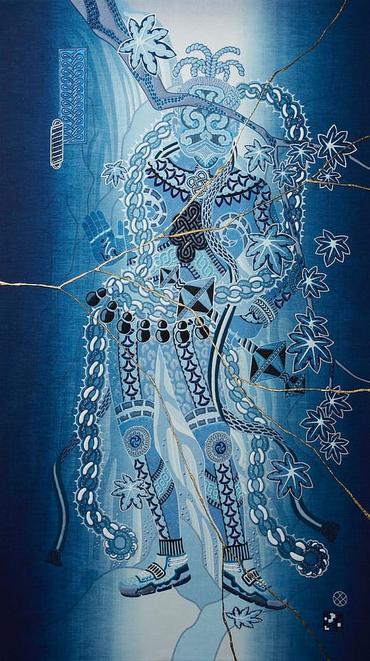 金剛手菩薩A-UN-日本藍＃2 Vajrapani-A-UN-japan blue_＃2