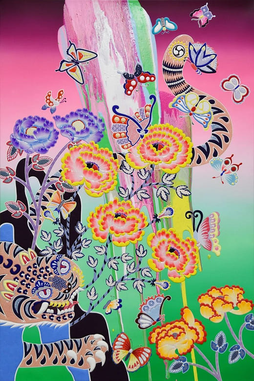 流動虎牡丹 col.04 Flowing tiger peony col.04