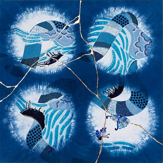 Enso-flowers 松樹-日本藍-＃2 enso-flowers pine-japan blue- #2