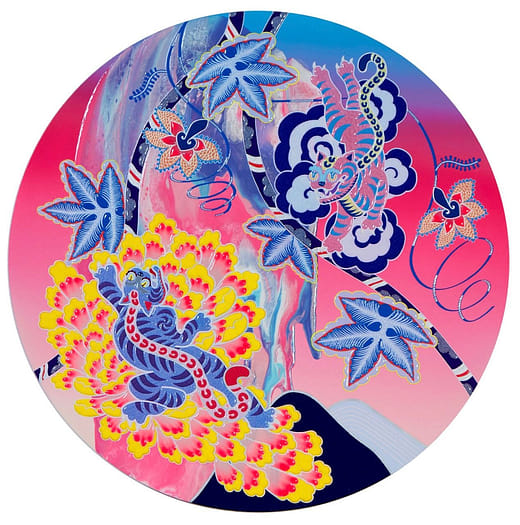 流動牡丹虎C12 col.1 Flowing Peony tiger C12 col. 1