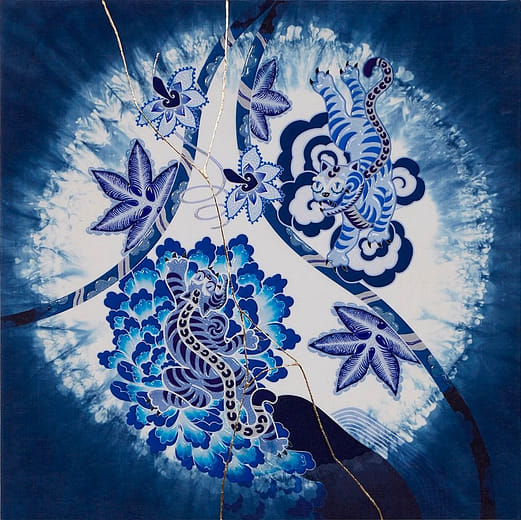 牡丹虎-日本藍-＃1 Peony Tiger - japan blue -#1