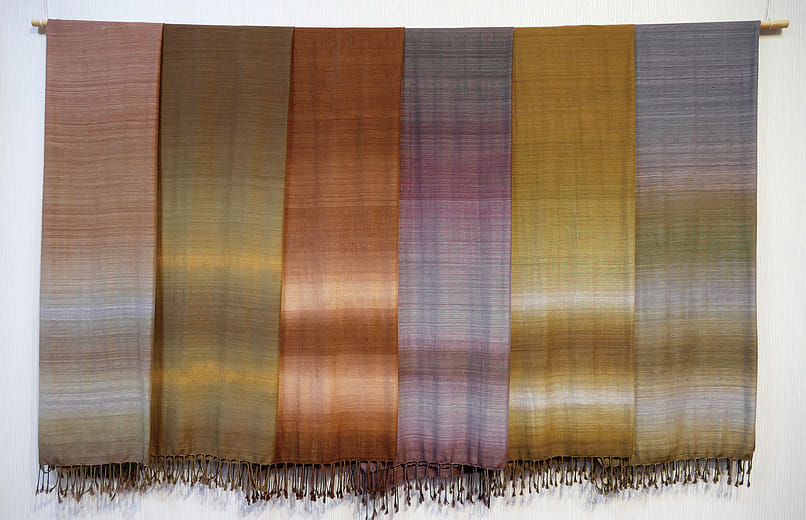 幽微～天染手織蠶絲披肩組