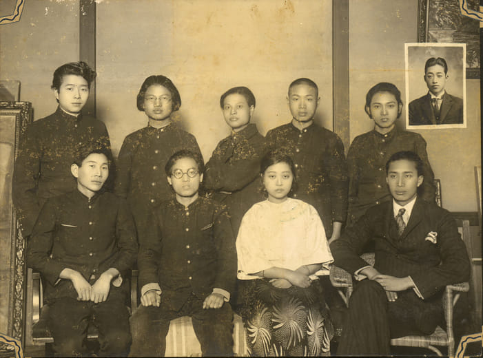 就讀東京美術學校臺灣留學生合影
