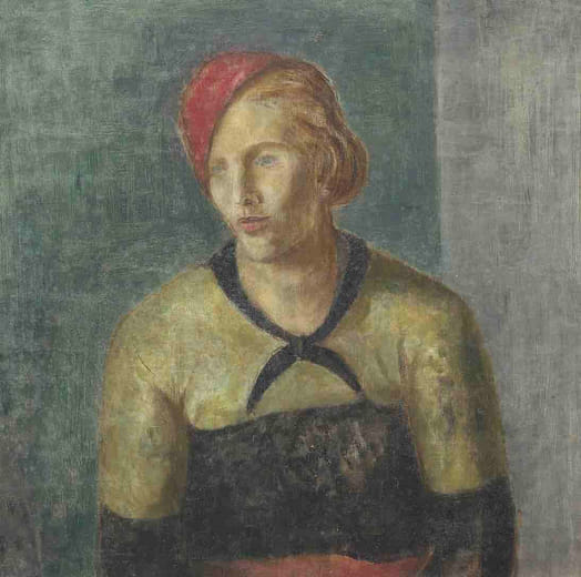 French Woman Wearing a Red Hat