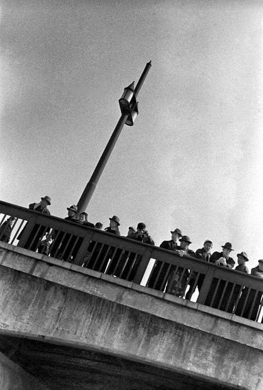 Upward View of a Bridge